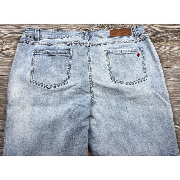 Peace Love World Womens 16~38x32 Flare Leg Denim Blue jeans Boho Hippie Festival - Picture 6 of 14